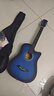 维卡斯（WEIKASI）民谣吉他初学者木吉他单板新手入门练习琴guitar吉它学生男女乐器 38英寸化蓝色+礼包【初学推荐】 实拍图