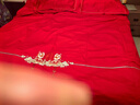 罗莱家纺 结婚红色四件套 40支绣花纯棉婚庆新婚床上用品1.8米床 实拍图