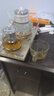 新飞（Frestec） 底部全自动上水电热水壶玻璃保温功夫泡茶桌茶台烧水壶一体桌烧水器茶具电磁炉套装 37x20尺寸（金色保温款） 1L 实拍图