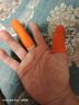 厚创 防滑手指套 乳橡胶劳保点钞加厚耐磨 橙色 带麻点【L/大号】100只【京仓速配】 实拍图