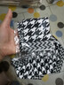 秋冬2024新款针织套头三角巾百搭护颈保暖围巾洋气脖套男女款围脖 黑白千鸟格 1条装 实拍图