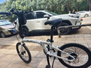 喜德盛折叠自行车w5铝合金车架禧玛诺6速油碟刹上班通勤代步折叠单车 月光白 实拍图