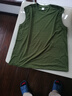 纯棉背心男士运动无袖T恤夏季薄款宽松外穿篮球跨栏坎肩宽肩健身 军绿 B03 2XL 建议135-150斤 实拍图