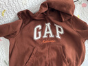 GAP女装2025秋季新款撞色Logo宽松抓绒套头连帽衫卫衣上衣792499 棕色 S (160/84A) 亚洲尺码 实拍图