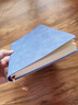 嘉然恒 商务肤感羊巴皮笔记本本子A5加厚软皮面记事本笔记本子文具高颜值工作日志会议记录本可定制 天蓝色 实拍图
