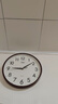 康巴丝（Compas）挂钟客厅 12英寸简约静音客厅石英钟表挂墙时钟 C2866 咖色30.5cm 实拍图