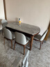 品族实木岩板餐桌简约可折叠电磁炉餐桌椅组合餐厅家具CZ-001 1.5+4 实拍图