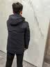 罗蒙（ROMON）鹅绒中长款可拆卸连帽加厚羽绒服男士冬季中青年保暖防风极寒外套 虾青 L (175) （适合120-135斤） 实拍图
