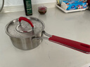 菲仕乐小红柄系列16厘米钢盖单柄奶锅不锈钢泡面锅小煮锅燃气电磁炉通用 实拍图