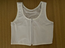 浪莎束胸les内衣女大胸显小塑胸帅t学生运动防震缩胸背心 白色 XL 实拍图