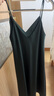 优衣库女装缎纹吊带连衣裙缎面裙子内搭显瘦480631 58 深绿色 S /155/80A 实拍图