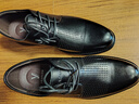 意尔康男鞋 打孔皮鞋男士2026夏季新款牛皮商务英伦风德比鞋上班鞋凉鞋 黑色 41 实拍图