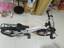 凤凰山地自行车男女变速山地车碟刹青少年儿童自行车学生单车 星际 粉白【变速】后座+LED灯+三刀轮 20寸【适合125-160cm】 实拍图