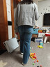 UR2025秋季新款女装复古丹宁水洗猫须喇叭牛仔长裤UYB850006 雾霾蓝 28 实拍图