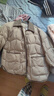 坦博尔羽绒服女短款翻领韩版宽松女士灯芯绒外套TD236266 奶茶棕 160  实拍图