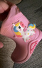 牧萌儿童雨鞋男童女童防水立体宝宝防滑耐磨卡通雨靴 粉色独角兽 17码 实拍图