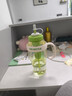 【京东物流】水杯冰霸吸管杯高颜值学生茶水分离大容量杯子 肚肚杯1个-浅绿色 实拍图