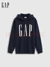 GAP男女装2025秋季新款logo印花抓绒宽松运动连帽衫卫衣786920 海军蓝 M (170/92A) 亚洲尺码 实拍图