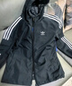 adidas经典三条纹运动连帽夹克外套男女春季阿迪达斯三叶草 深灰   XS 实拍图
