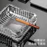 侑家良品 透明水晶烟灰缸家用玻璃烟缸办公室酒店通用 大号 实拍图