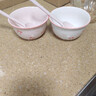 【天天低价】新款釉下彩陶瓷碗餐具套装少女心ins风陶瓷碗勺 蝴蝶结一碗一勺 实拍图