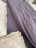 红豆云感木棉邹邹纱双层纱全棉花边公主风床上四件套可机洗不易变形 邹邹双层纱-紫苏 四件套1.8 床笠款 (被套200*230cm) 实拍图