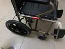鱼跃(yuwell)手动轮椅车H056C铝合金软座便携可折叠老人手推小轻量化 实拍图
