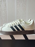 adidas「T头鞋」VL COURT复古休闲板鞋德训鞋男女阿迪达斯轻运动 汉玉白/黑色/树脂黄   40 实拍图