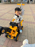 贝趣挖掘机可坐人可挖土宝宝儿童电动车玩具男孩1-3-6岁小孩遥控挖机 推杆款丨电挖臂+灯光早教音乐+礼包 挖土机2周岁生日六一儿童节礼物 实拍图