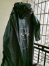 纳利丝雨衣长款成人全身防暴雨一体式男女电动车单人带连体袖骑行雨披 墨绿色+可拆卸手套+双帽檐 XXL1件码（适合170-180cm） 实拍图