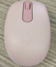 罗技（Logitech）M196 无线蓝牙鼠标 办公鼠标 笔记本商务办公家用 小巧便携 对称手型 玫瑰粉 实拍图