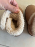 B.Duck小黄鸭童鞋儿童棉靴冬季男女童宝宝加绒保暖毛绒短靴6804棕米25 实拍图