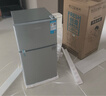 华宝小冰箱小型家用出租房用冷藏冷冻两用一级能效节能省电迷你宿舍寝室办公室二门电冰箱 【一级能效】102L银色【三天不到一度电】 实拍图