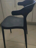 悠游少年塑料餐椅牛角靠背椅椅子简约家用凳子北欧现代书ins桌椅休闲桌椅 气质灰【升级加厚 强力承重】 实拍图