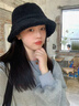 卡帝乐鳄鱼帽子女秋冬季防寒保暖渔夫帽女士加绒加厚针织帽毛线帽盆帽水桶帽 实拍图