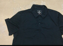 诺诗兰【经典款】春夏户外男式速干短袖T恤吸湿排汗翻领Polo衫 纯黑色-06E男 L (175) 实拍图