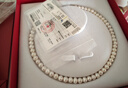 中国黄金（CHINA GOLD）天然淡水珍珠项链妈妈款锁骨链素珠生日礼物送女友老婆 （百里挑一）珍珠素链-7-8mm 实拍图