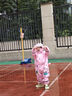 lemonkid儿童雨衣男童女宝宝雨披小学生雨具 蒂娜彩虹星星兔连体 M 实拍图