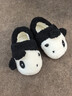 朴西熊猫儿童棉拖鞋冬季男童女童宝宝室内家用防滑保暖包跟棉鞋女 熊猫黑 32 【210mm】 实拍图