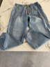 煋程牛仔裤男士秋冬季潮流百搭裤子男加绒宽松百搭束脚裤男运动九分裤 YP-E063蓝灰色（春秋款） XL (推荐体重125-140斤) 实拍图