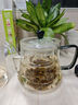 禾艾苏（heisou）高硼硅耐热玻璃茶壶家用过滤绿柄泡茶壶茶具套装加厚花茶壶490ml 清心泡茶壶490ml+2个杯子 实拍图
