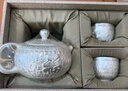 讲茗堂999鎏纯银功夫茶具套装送礼物品高档领导长辈退休乔迁实用男生日 百福银套装-次日达 3头 实拍图