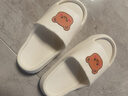卡通黄小熊拖鞋2025夏季新款外穿软底EVA居家凉鞋一字拖 白色小熊 38-39 【适合37-38】 实拍图