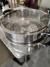 苏泊尔（SUPOR）304不锈钢蒸锅双层加厚复底汤锅带蒸笼燃气电磁炉通用 【三层加厚】旗舰款 28cm 实拍图
