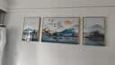 Sixpoetry 客厅装饰画现代简约沙发背景墙壁画轻奢三联晶瓷画大气高档挂画 家和万事兴（铝合金外框） 镶钻画左右50*70+中间100*70亮面 实拍图