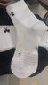 安德玛（Under Armour）运动袜(3双装)中筒跑步足篮球羽毛球男女吸汗运动夏季袜子 白色L 实拍图