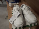 回力（Warrior）儿童鞋男女童小白鞋纽扣运动鞋跑步鞋板鞋 WZ(CL)-0305 白色 35  实拍图