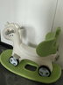 幼贝臣儿童木马摇摇马玩具婴儿大号摇马宝宝健身户外两用木马多功能摇马 新可爱马豆蔻绿+靠背 实拍图