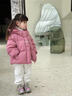 G.duck小黄鸭女童羽绒服冬季新款洋气宝宝冬装儿童加厚冬款短款棉服外套 粉红色 120 码建议身高110-120cm 实拍图