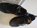 特步男鞋跑步鞋新款秋季厚底旅游透气轻便皮网面休闲运动鞋慢跑鞋子男 黑金-(网面) 42 实拍图